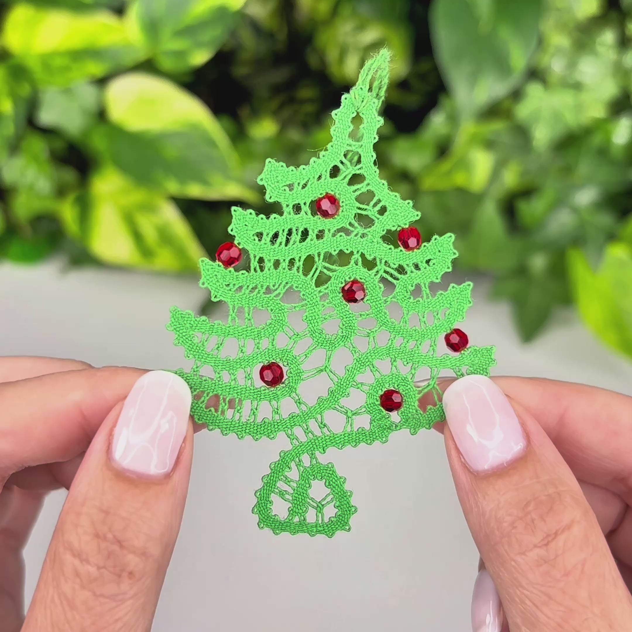 Christmas Tree Ornament • Bobbin Lace PDF Pattern • Digital Download + Video Tutorial