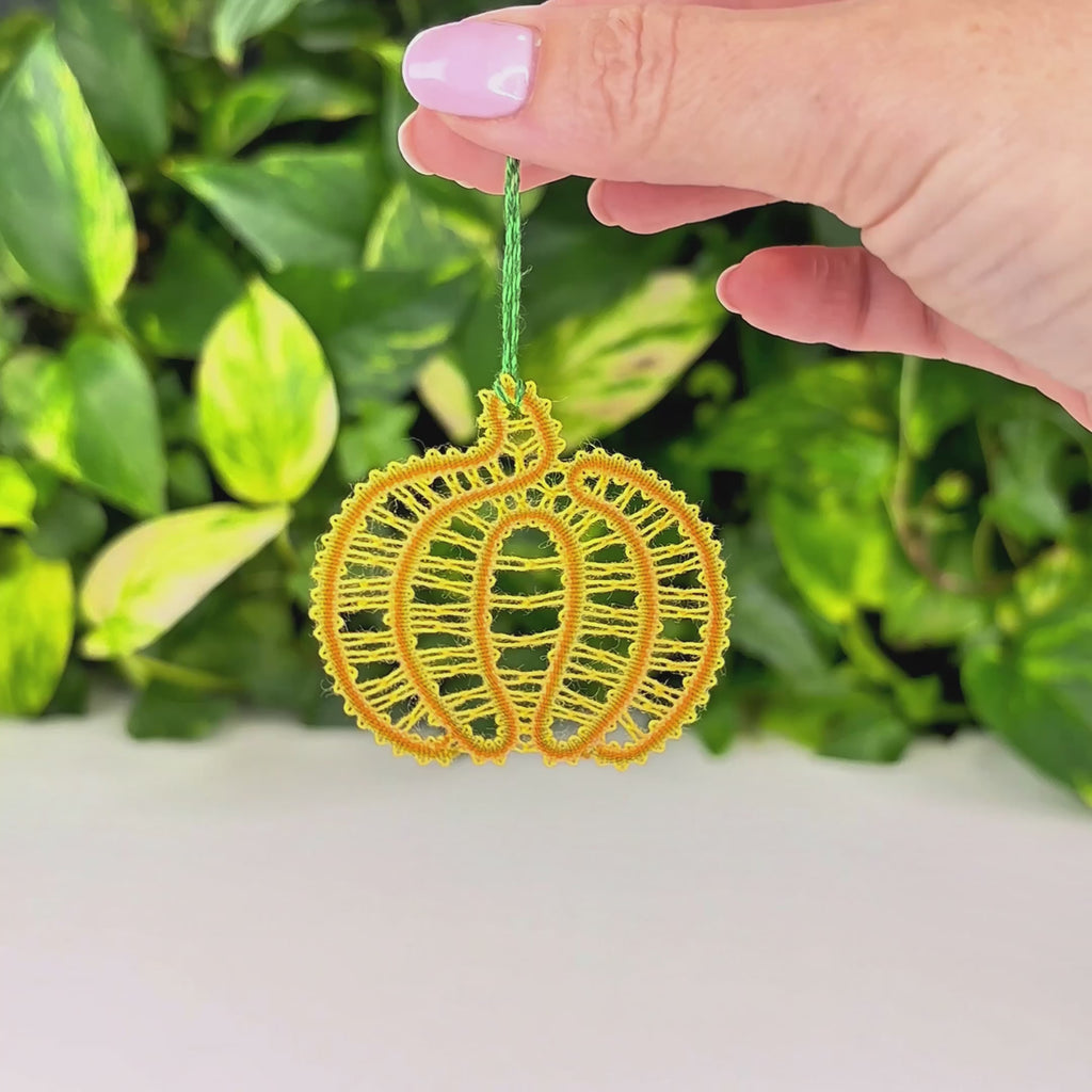 Autumn Lace Garden • Bobbin Lace PDF Pattern Set • Autumn Leaves, Pumpkin, Ginkgo Leaf • Digital Download + Video Tutorial